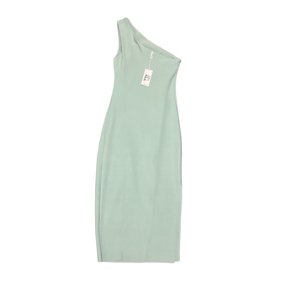 Petal & Pup One-Shoulder Midi Dress in Mint Green - Picture 3 of 11